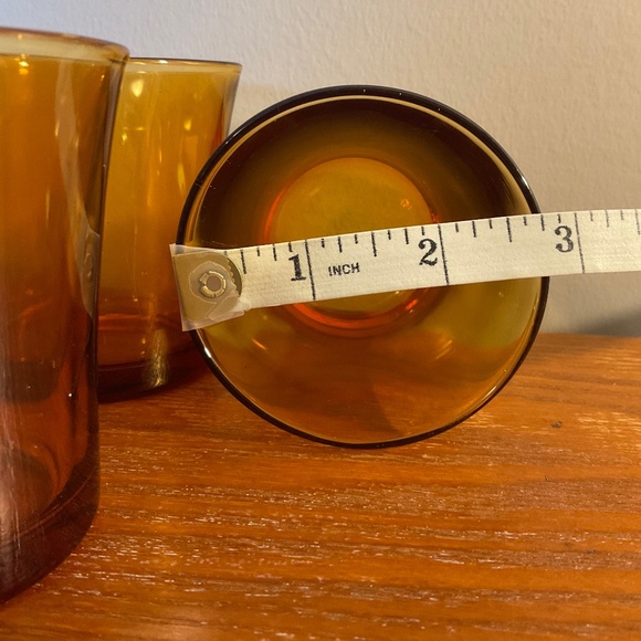 Vintage Duralex Amber 4 oz Glassware 3” - Set of 3 - Made in France - Picture 14 of 15